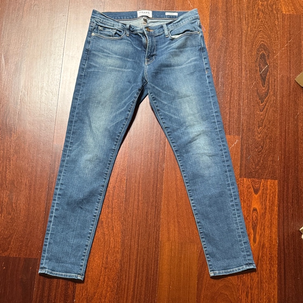 Frame le Garçon straight Denim Blue Jeans size 28